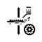 aileron adjustment aircraft glyph icon vector illustration