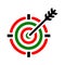 Aim, archery, goal icon. Simple vector design