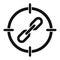 Aim backlink strategy icon, simple style