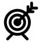 Aim, bullseye bold outline vector icon you can easily modify