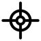 Aim, bullseye Bold Vector Icon which can be easily edited or modified