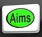 Aims Button Shows Targeting Purpose And Aspiration