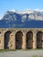 Ainsa castle Pyrenees mountains Huesca Spain