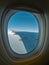 Aiplane windows view wing aircraft, airline, airplane, aviation skyline transportation