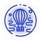 Air, Airdrop, tour, travel, balloon Blue Dotted Line Line Icon