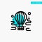Air, Airdrop, tour, travel, balloon turquoise highlight circle point Vector icon