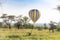 Air balloon above the savannah