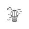 Air balloon, birds, cloud icon. Simple line, outline vector elements of city for ui and ux, website or mobile application