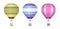 Air balloon bright color set, bag aircraft flight for flying