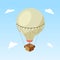 Air balloon isometric vector illustration