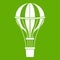 Air balloon journey icon green