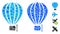 Air Balloon Mosaic Icon of Circle Dots