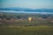 Air balloon ride over scenic vineyards of Temecula, Southern California, USA