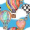 Air balloons collections seamless  vintage circus watercolor hand drawn repeatable  pattern  illustration