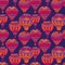 Air balloons purple vector seamless pattern. Colorful background in doodle style