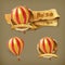 Air balloons vector icons