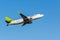 Air Baltic Airlines Boeing 737 leaving Riga International Airport