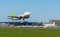 Air Baltic Airlines Boeing 737 leaving Riga International Airport