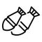 Air bombs icon, outline style