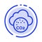 Air, Carbone Dioxide, Co2, Pollution Blue Dotted Line Line Icon