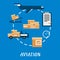 Air cargo and logistics flat design