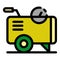 Air compressor cart icon color outline vector