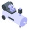 Air compressor device icon, isometric style