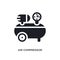air compressor isolated icon. simple element illustration from construction concept icons. air compressor editable logo sign