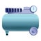 Air compressor unit icon, cartoon style