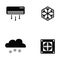 Air condition icon set