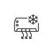 Air conditioner cooling function line icon