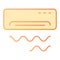 Air conditioner flat icon. Cooling orange icons in trendy flat style. Cooler gradient style design, designed for web and