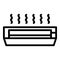 Air conditioner heat icon outline vector. Radiator electric