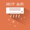 Air conditioner heating icon