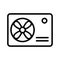 Air conditioner is an industrial vector icon. Isolated contour symbol illustration