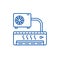 Air conditioner line icon concept. Air conditioner flat  vector symbol, sign, outline illustration.