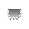 Air conditioner outline icon
