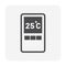Air conditioner remote vector icon design.