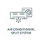 Air conditioner,split system line icon, vector. Air conditioner,split system outline sign, concept symbol, flat