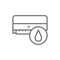 Air conditioner washing, air humidification line icon.