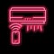 air conditioning, climate control system neon glow icon illustration