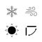 Air conditioning glyph icons set