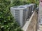 Air conditioning and heating unit for a residential house