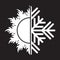 Air conditioning icon - summer winter