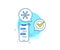 Air conditioning line icon. Snowflake sign. Hotel service. Vector