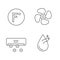 Air conditioning linear icons set