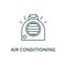 Air conditioning, portable heater line icon, vector. Air conditioning, portable heater outline sign, concept symbol