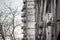 Air Conditioning Units, or AC, on display with their fans on a decaying facade of an old building of Belgrade, Serbia, Europe.