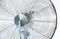 Air cooler chrome Metal fan on a white background