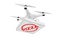 Air Drone Delivering Pizza Box. 3d Rendering